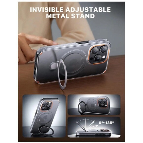 QTlier for iPhone 15 Pro Case, Double-Layer Case with Ring Stand [Military-Grade - Picture 3 of 7